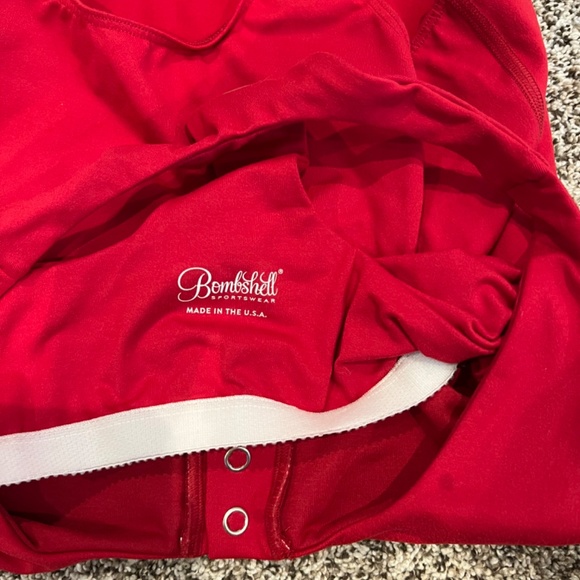 Bombshell Sportswear Red Bodysuit - Picture 4 of 6